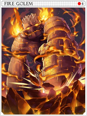Arte de Carta Golem de Fogo
