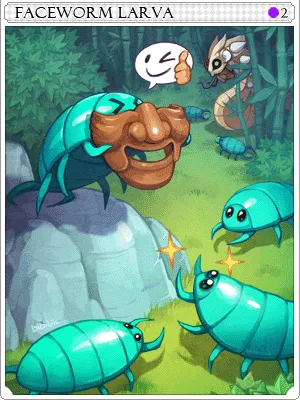 Arte de Carta Larva de Verme