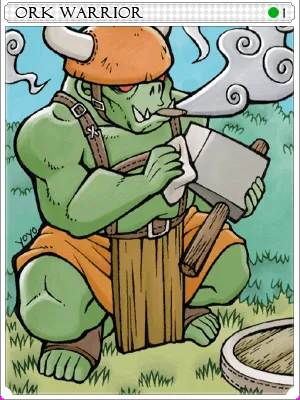 Arte de Carta Guerreiro Orc