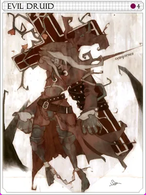 Arte de Carta Druida Maligno