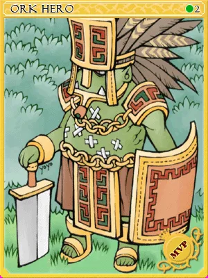 Arte de Carta Orc Herói