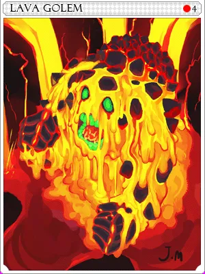 Arte de Carta Golem de Lava