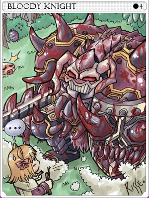 Arte de Carta Cavaleiro Sanguinário