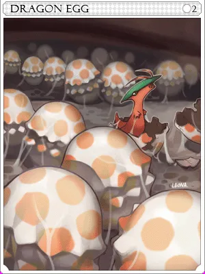Arte de Carta Ovo de Dragão