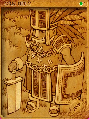 Arte de Carta Orc Herói Selada