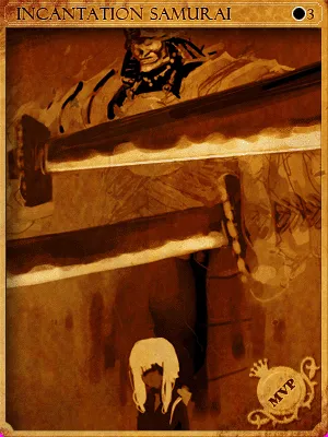 Arte de Carta Samurai Encarnado Selada