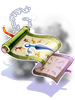 Ilustração de Emakimono Imaterial