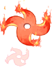 Ilustração de Shuriken de Fogo Huuma