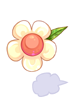 Ilustração de Flor Amável Branca