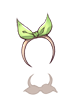 Ilustração de Tiara de Laço Verde
