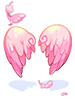 Ilustração de [Visual] Asas de Cupido Rosa