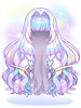 Ilustração de [Visual] Peruca Violeta de Mechas Coloridas
